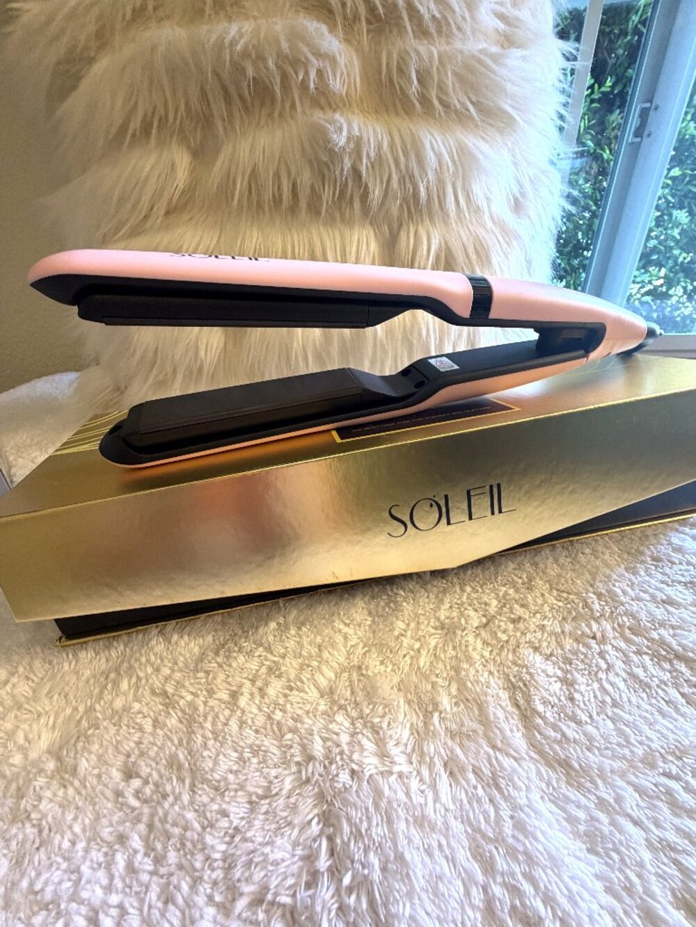 Soleil Dynamic Styler Flat Iron Baby Pink + Heated Cinderella Shoe Holder | New.